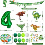 Decoration Ballon Dinosaure Anniversaire, Deco Enfant Ballon Helium 4 Ans, Deco Gateau Dino, Dino Bannière, Dinosaure Thème Déco