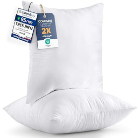 Utopia Bedding Coussins de Garnissage 65 x 65 cm (Lot de 2), Coussin à Recouvrir, Oreillers Intérieur, Rembourrage Coussins (Bla