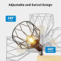 LVWIT Plafonnier 3 Spots LED E14, Luminaires Intérieur Noir, Plafonnier Bois avec Base Round, Applique Murale Chambre, Lustre Sa