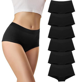 Libella Culotte Femme Coton Boxer Femme Shorty pour Femme Lot de 6 | Boxer Femmes Coton,Boxer de Sport Shorts Caleçons sous-vête