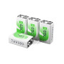 EBL 4PCS Piles Rechargeables 9V 6F22, Piles 9V NiMH 280mAh | Longue Durée de Vie, Idéal pour Les Multimesureurs, Détecteur de