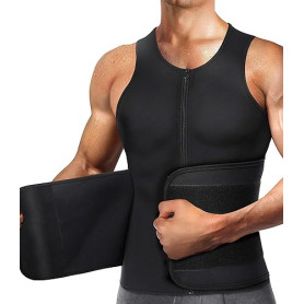 CHUMIAN Gilet de Sudation Homme Sauna Néoprène pour Minceur Ceinture de Sudation Fitenes Sports Débardeur