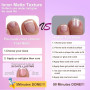 ZAHRIVA 120 Pièces Faux Ongles d'Orteil, Faux Orteil Ongles Pieds à Couverture Complète French Capsule Ongle Pied pour Manucure,