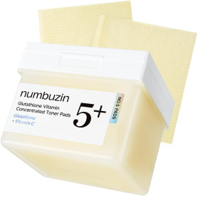 Numbuzin N°5 Toner Pads | Vitamine-Niacinamide Concentrée | Double Face | Glutathion, PHA | Exfoliation, Anti-tache, Teint Lumin