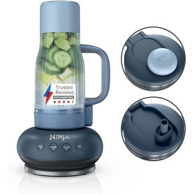 Ninja BlendBoss DB351UKCY – Mixeur personnel avec gobelet de voyage amovible, 3 modes prédéfinis automatiques, Cyberspace DB351U