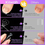 Kiiwah 240 Pièces Faux Ongles Pieds, 12 Tailles Courtes Capsule Ongle Pied Acrylique Clair Ongle Pied avec Boîte pour Fmmes Fill