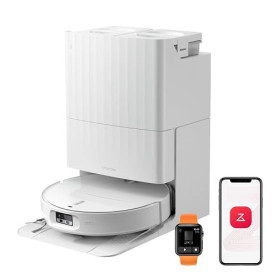 roborock Qrevo Edge 2 Aspirateur Robot Laveur, 25 000 Pa, Lavage des Serpillières à l'eau Chaude à 80°C, Évite 280+ Obstacles, S