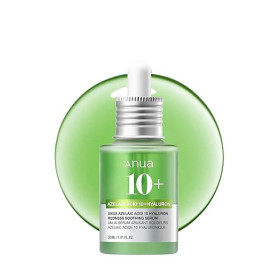 Anua Sérum Acide Azélaïque 10% – Serum Visage Apaisant Rougeurs & Imperfections, Acide Hyaluronique & Niacinamide, Peau Sensible