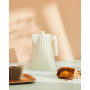 Alessi Plissé MDL06/1 W - Bouilloire Électrique Design, en Résine Thermoplastique, Fiche Européenne 2400W, 100cl, Blanc | Alessi