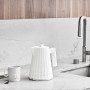 Alessi Plissé MDL06/1 W - Bouilloire Électrique Design, en Résine Thermoplastique, Fiche Européenne 2400W, 100cl, Blanc | Alessi