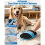 Lot de 2 Gant Anti Poils Animaux, Solution pour Chats et Chiens (Bleu) | Électrostatique, Paume Antistatique, Taille Universelle