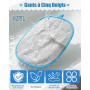 Lot de 2 Gant Anti Poils Animaux, Solution pour Chats et Chiens (Bleu) | Électrostatique, Paume Antistatique, Taille Universelle