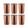 AncientImpex Lot de 6 verres martelés en cuivre pur | Capacité de 350 ml