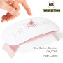 Makartt Mini Lampe LED pour Ongles Gel USB 6W | Blanc-Rose, Lampe UV/LED Pro, 60s Minuterie, 50% plus Rapide, 6W, Idéal Maison &