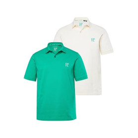 JP 1880 Jusqu'au 7XL - Polos en Lot de 2. Maille Piquée, Fente sur Le Côté et Coupe Regular Fit. Polo Homme