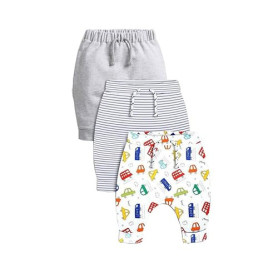 CuteOn 3 Pack Unisexe des Gamins Bambin Harem Pantalon Coton Élastique Trousers