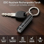 Blukar Mini Lampe Torche LED Rechargeable 360L Puissante, 3 Modes-2 Pack | EDC Mini Lampe de Poche Porte-clé LED, IPX6 Étanche,