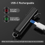Blukar Mini Lampe Torche LED Rechargeable 360L Puissante, 3 Modes-2 Pack | EDC Mini Lampe de Poche Porte-clé LED, IPX6 Étanche,