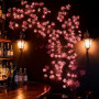 Guirlande de fleurs de cerisier 144 LED, télécommande et 8 modes lumineux | Décoration murale lumineuse, alimentation USB pour b