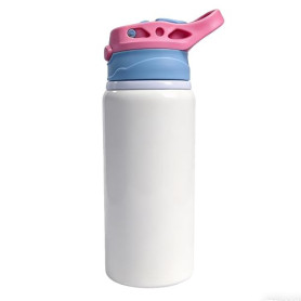 MR.R Bouteille de sport en aluminium avec couvercle de 600 ml pour impression par transfert à chaud