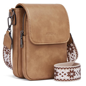 MUIIKOLA Sacs bandoulière femme,Petit Sac à Bandoulière,Besace Sacoche Messenger Téléphone Cuir PU Rigide Sac à Bandoulière Femm