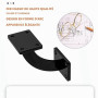 Support, Lot de 4 Supports de Main Courante, Noir Porte-Mains Courantes pour Escaliers en Bois, Supports Fixations pour Rampes d
