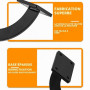 Support, Lot de 4 Supports de Main Courante, Noir Porte-Mains Courantes pour Escaliers en Bois, Supports Fixations pour Rampes d