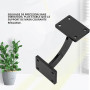 Support, Lot de 4 Supports de Main Courante, Noir Porte-Mains Courantes pour Escaliers en Bois, Supports Fixations pour Rampes d
