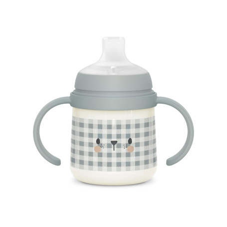 Suavinex, Tasse Apprentissage Bébé, Biberon avec Poignées, Brillent dans le Noir, avec Bec Anti-fuites en Silicone, avec Valve A