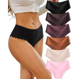 Sth Big Culotte sans Couture Femme Invisible Taille Haute Slip sous Vetements Feminins Womens Underwear Hipster Bikini Culottes