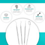 HOKIN 4pcs Detartreur Dentaire Kit Dents en acier Inoxydable kit de Nettoyage Calcul Calculateur de Plaque Hygiène Scanner Croch