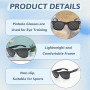 TASSFROO 2 Pièces Lunettes à Grille Sténopéïques, Lunettes à Trous Noires pour Relaxation des Yeux et Gymnastique Oculaire, Lune