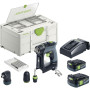 Festool Perceuse-Visseuse sans Fil CXS 12 - Coffret 2 Batteries | Moteur EC-TEC brushless, mandrin à serrage rapide, 2 vitesses,