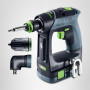 Festool Perceuse-Visseuse sans Fil CXS 12 - Coffret 2 Batteries | Moteur EC-TEC brushless, mandrin à serrage rapide, 2 vitesses,