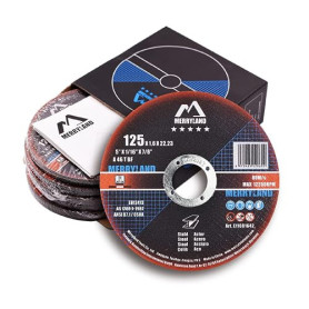 Merryland 25 Pcs Disque à Tronçonner 125 X 1,6 Métal Acier Expert-line | 125mm Meuleuse d'Angle, 125 X 1,6 X 22,23 mm Disque de