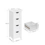 VASAGLE Meuble de Salle de Bain, Armoire sur Pied, avec 4 Tiroirs, 30 x 30 x 82 cm, pour Salon, Salle à Manger, Cuisine, Style M