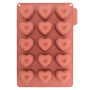CÉCOA • Moule à Cannelés • Moule en Forme de Coeurs • Moule en Silicone Thématique Saint-Valentin • 100% Silicone Platinium • Mo