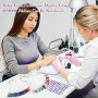 AiQInu 100 Pièces Nuancier Ongles, Présentoir Ongles Nuancier, Palette Maquillage Vernis à Ongles,Transparentes, Accessoire Ongl