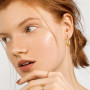 ASH'S CHOICE Boucles d'Oreilles Femme Créoles Or Argent Rosé Chunky | Goutte d'Eau Gradient Ovale Lisse Boucles d'Oreilles Argen