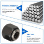 3Pcs RC 12mm/0,47po écrou Hexagonal Roulement à Sens Unique, Pièces de Démarreur de Traction de Moteur RC Fer Roulement à Sens U