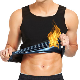 Débardeur Sudation Amincissant Ventre Plat Maigrir Manche Courte Tenue de Sauna Shapewear Vêtement Entraînement Exercice Fitness