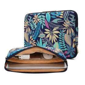 Kayond Housse imperméable avec motif de forêt pour ordinateur portable de 11 à 17" 15-15.6 inch bleu