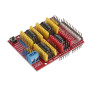 Tiardey Kit de Carte d'extension CNC Shield V3.0 avec 4 Pilotes de Moteur Pas à Pas DRV8825 et dissipateurs Thermiques, 10 Capuc