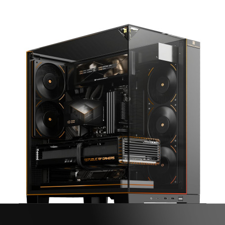 TR Boîtier PC A70 Vision - Éclairage ARGB 5 V - Design de Ventilation en Maille pour Un Refroidissement Optimal - Emplacements d