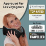 FLOWZOOM Comfy Oreiller de Voyage en Mousse à Mémoire de Forme pour Avion et Voiture – Coussin pour Avion Réglable, Soutien à 36