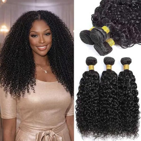 Tissage Bresilien en lot Cheveux Humain Kinky Curly Bundles Tissage Bouclé Naturel Mèches Brésiliennes Human Hair Extensions Nat