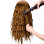 TopDirect 23.5" Maquillage Tête à coiffer 80% Cheveux Naturel Vrai Cheveux Humains Make-up Mannequin Tête Formation Coiffure ave