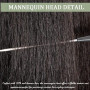 Mannequin Head with Human Hair 18'' Cosmétologie Mannequin Head with 100% Real Human Hair Mannequin Head für Flechten Coiffeurs