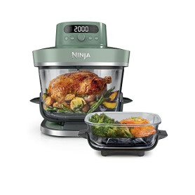 Ninja CRISPi PRO XL, Friteuse sans huile, bols 5,7l et 2,3l AS090EUGN | 5 modes de cuisson prédéfinis, avec contenants en verre