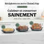 Ninja CRISPi PRO XL, Friteuse sans huile, bols 5,7l et 2,3l AS090EUGN | 5 modes de cuisson prédéfinis, avec contenants en verre